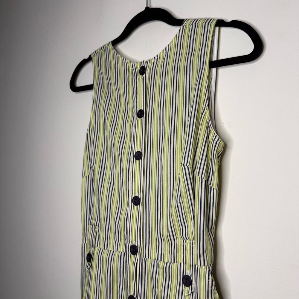 Everyday Ritual Sun And Sea Tori Jumper Beachy Boho Jumpsuit In Seagrass Stripe — image 3 of 8
